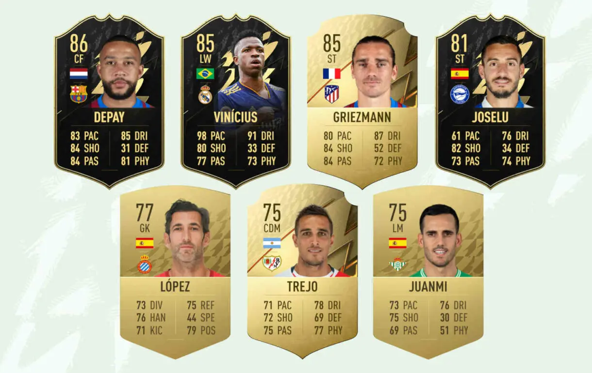Mejores cartas nominados POTM Liga Santander noviembre FIFA 22 Ultimate Team
