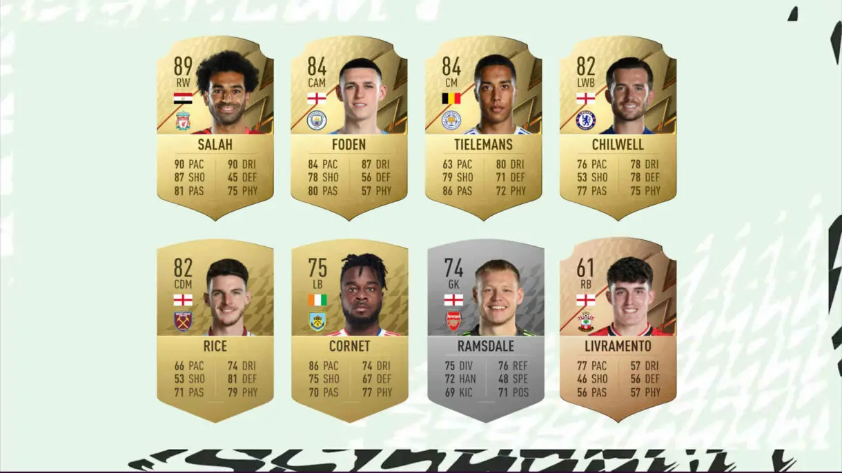 Cartas oro nominados POTM Premier League octubre FIFA 22 Ultimate Team