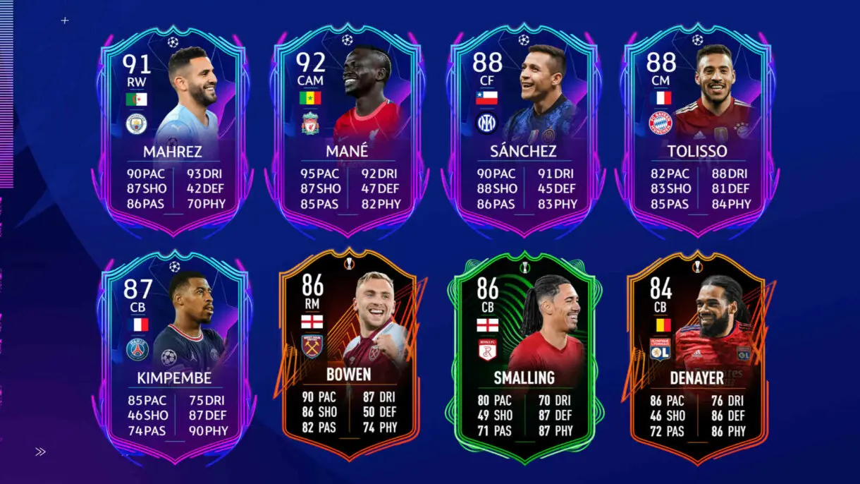 Cartas RTTF no han jugado aún su primer partido FIFA 22 Ultimate Team