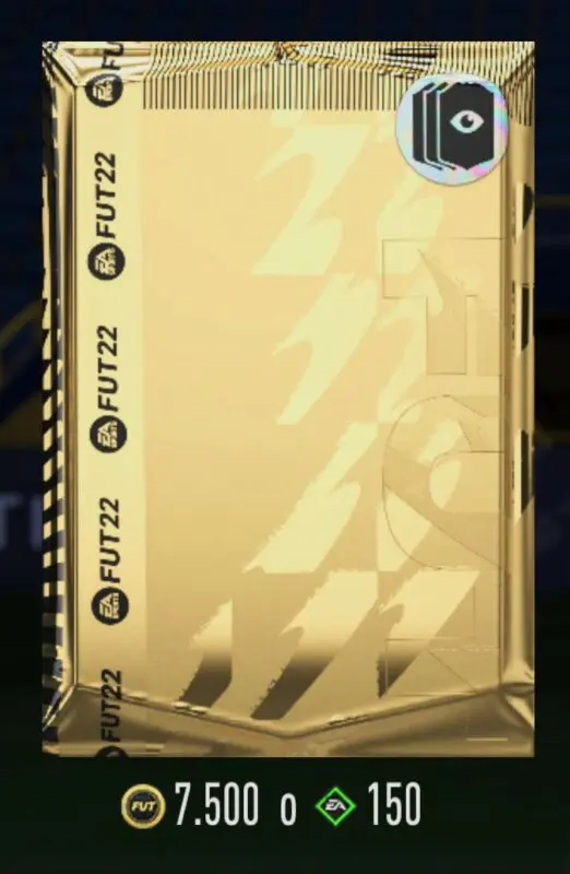 Sobre previsualizable de oro FIFA 22 Ultimate Team