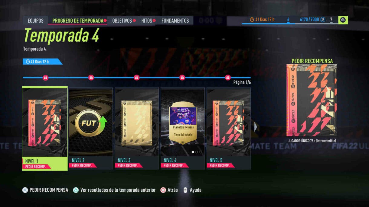 FIFA 22: algunos usuarios sufren problemas para acceder a las recompensas de la nueva temporada Ultimate Team imagen de los premios de la season