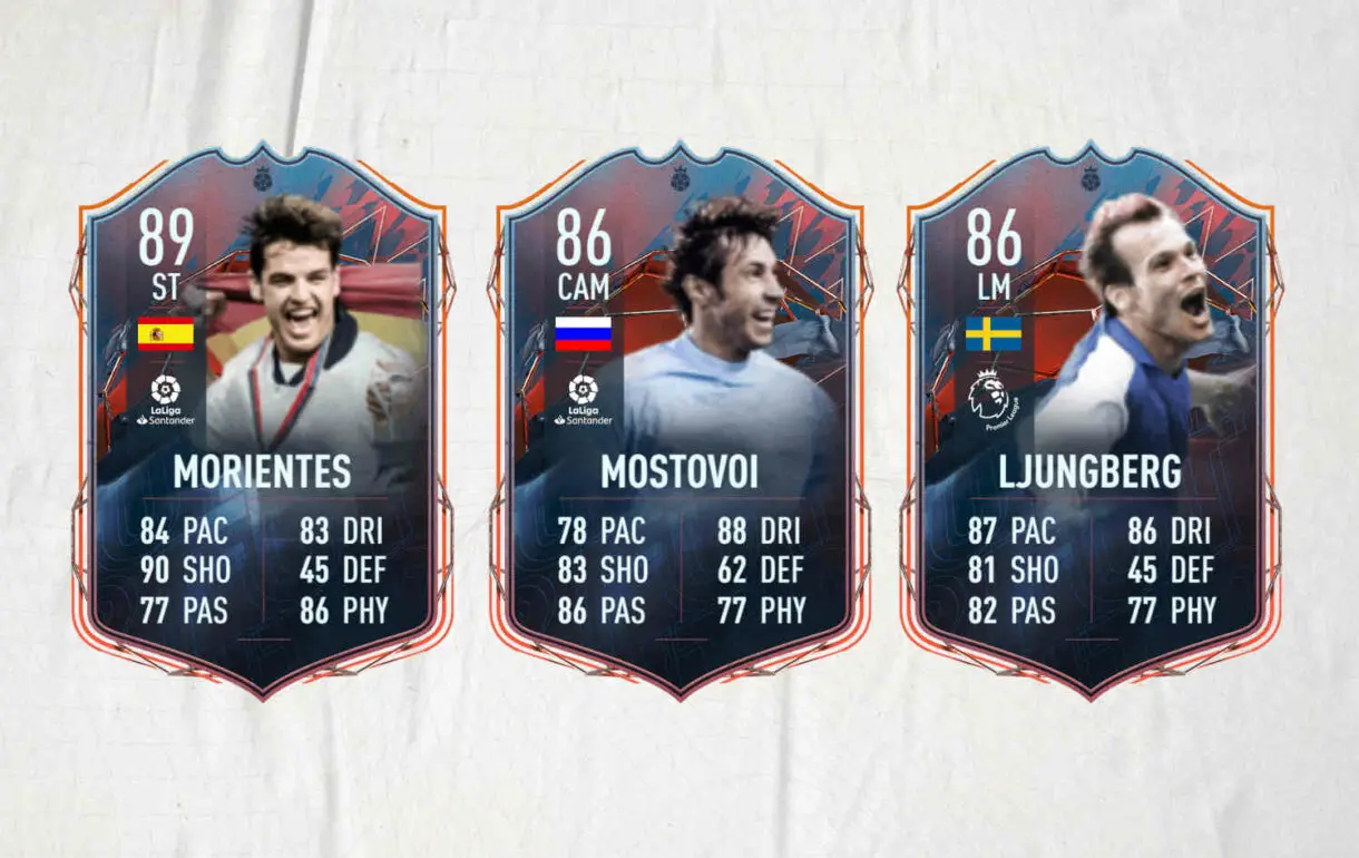 Cartas Morientes, Mostovoi y Ljungberg FUT Heroes FIFA 22 Ultimate Team