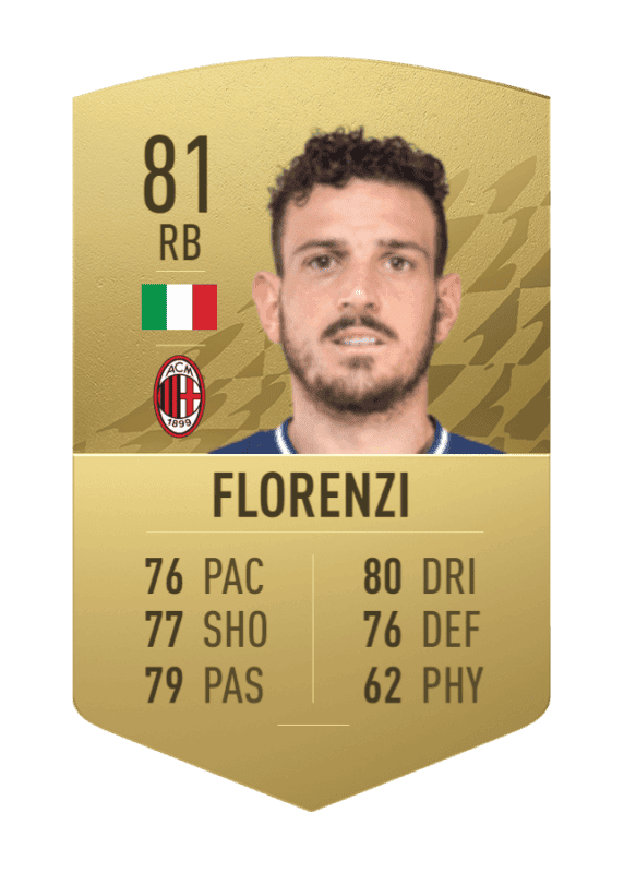 Carta Florenzi oro no único FIFA 22 Ultimate Team