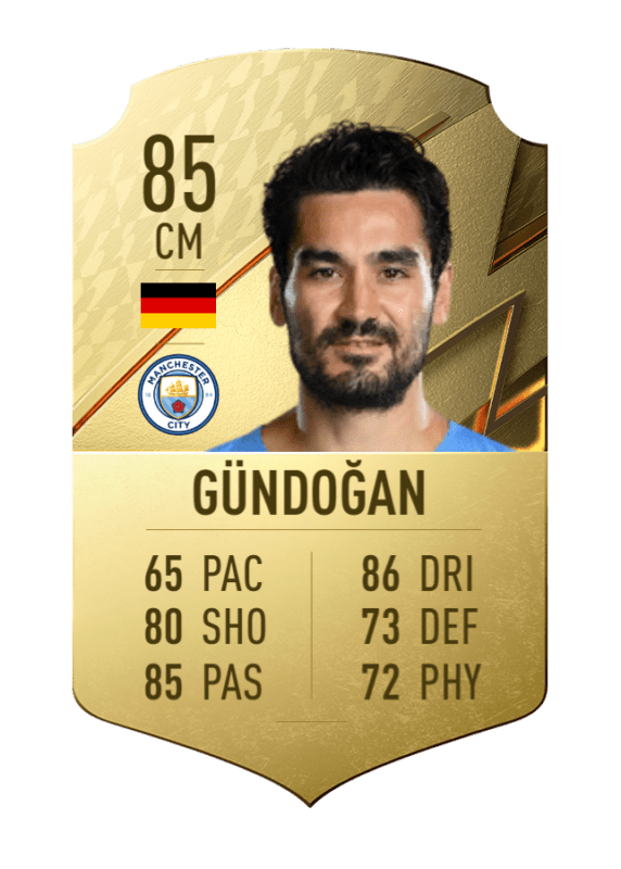 Carta Gündogan oro único FIFA 22 Ultimate Team