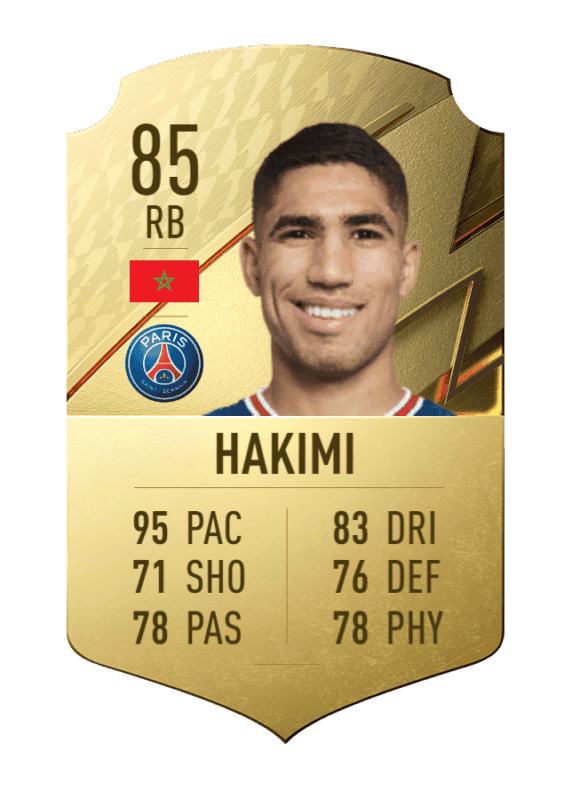 Carta Hakimi oro único FIFA 22 Ultimate Team