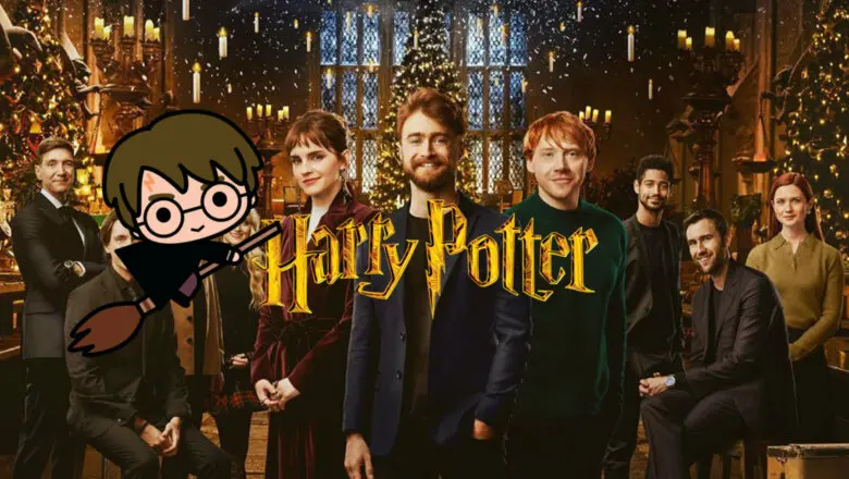 Un póster de Harry Potter con un funko pop