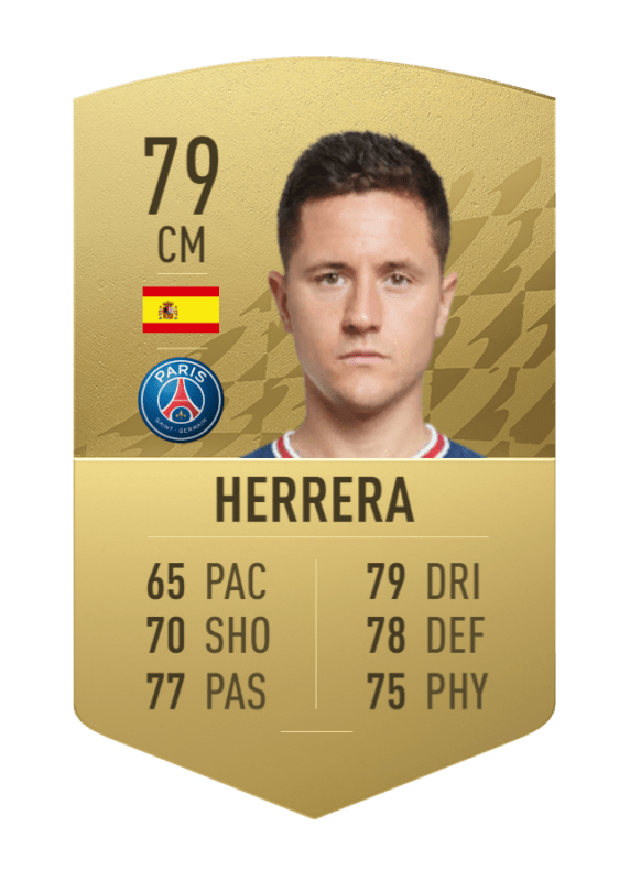 Carta Ander Herrera oro no único FIFA 22 Ultimate Team
