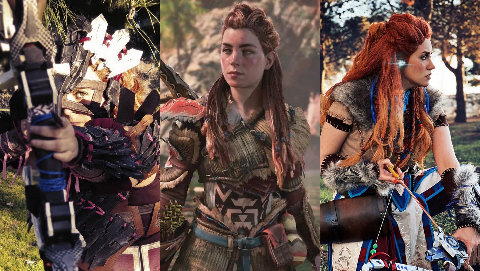 Dos cosplays de Aloy