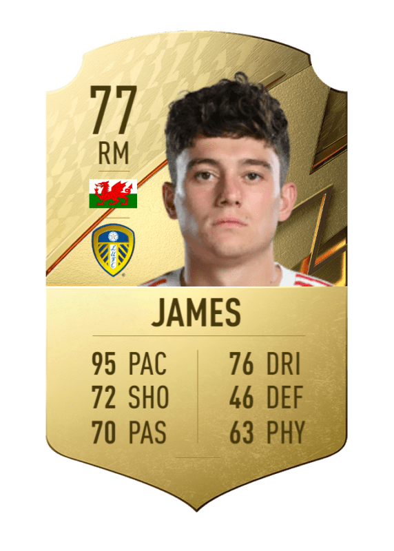 Carta Daniel James oro único FIFA 22 Ultimate Team