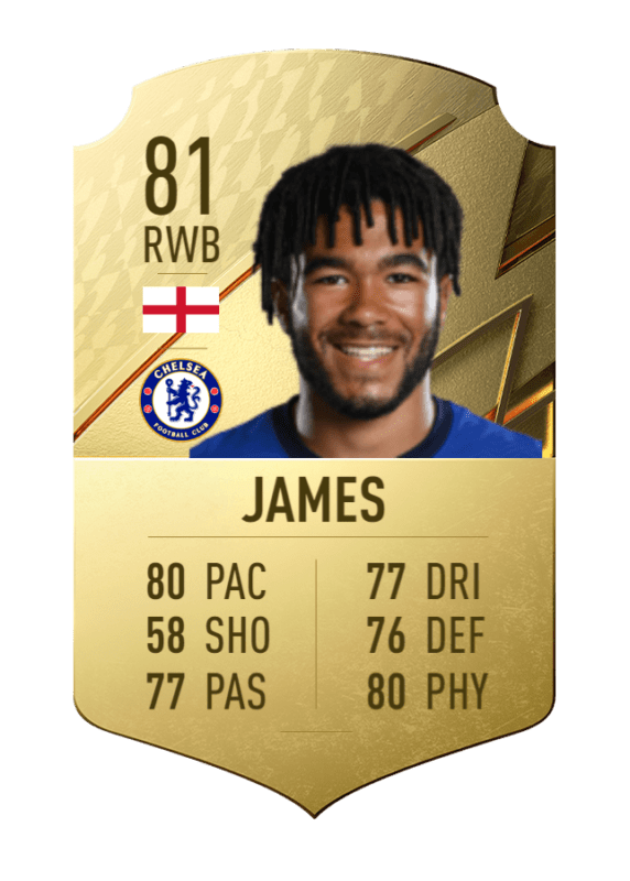 Carta Reece James oro único FIFA 22 Ultimate Team