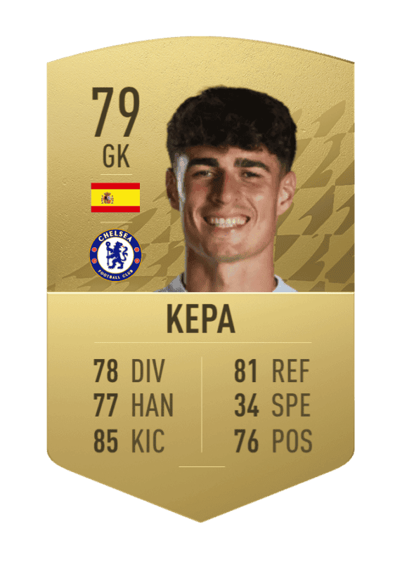 Carta Kepa oro no único FIFA 22 Ultimate Team