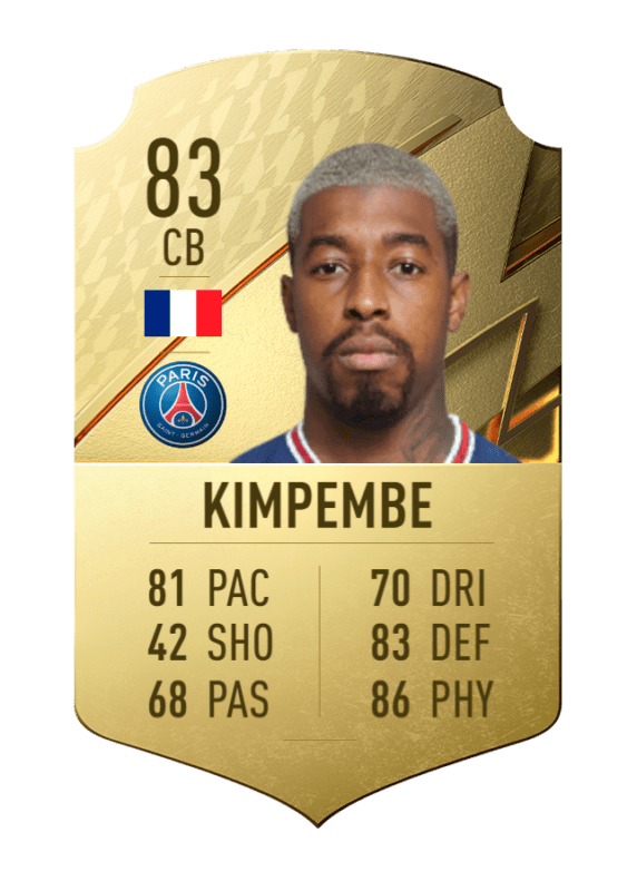 Carta Kimpembe oro único FIFA 22 Ultimate Team