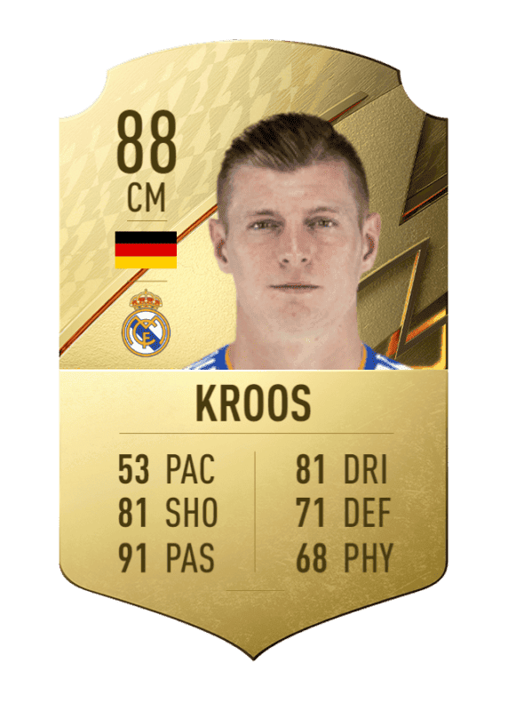 Carta Kroos oro único FIFA 22 Ultimate Team