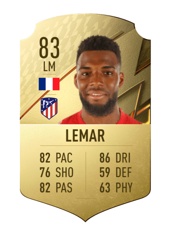 Carta Thomas Lemar oro único FIFA 22 Ultimate Team