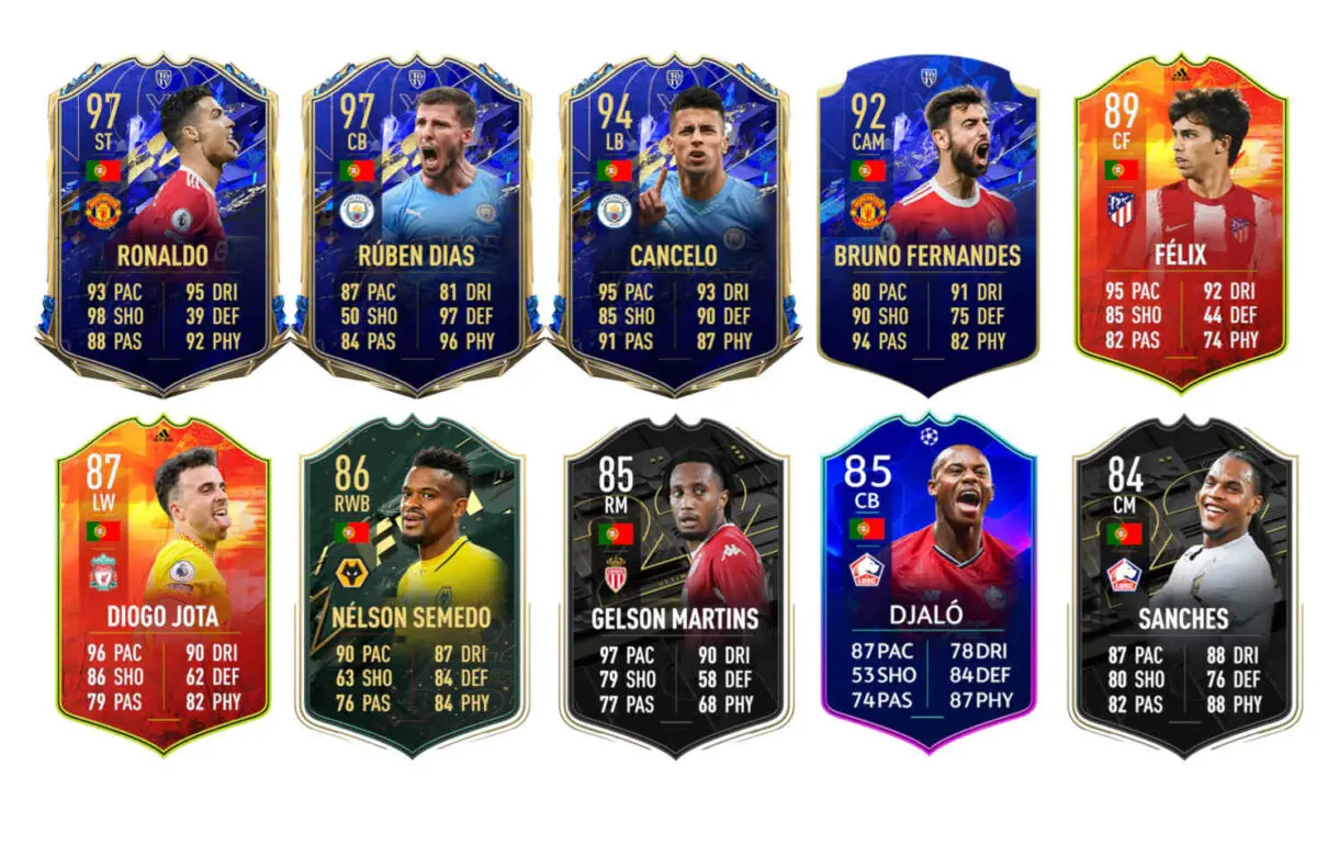 Links naranjas Matheus Nunes Future Stars FIFA 22 Ultimate Team