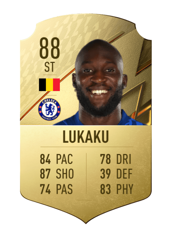 Carta Lukaku oro único FIFA 22 Ultimate Team