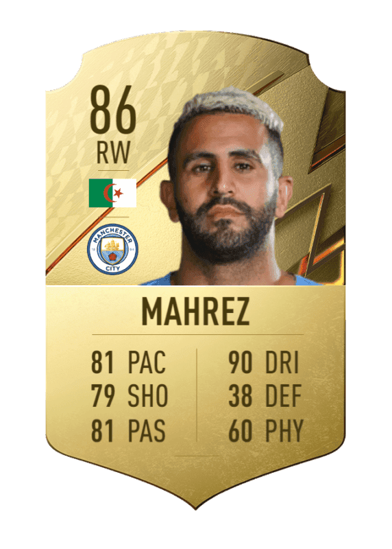 Carta Mahrez oro único FIFA 22 Ultimate Team