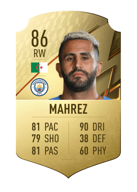 Carta Mahrez oro único FIFA 22 Ultimate Team