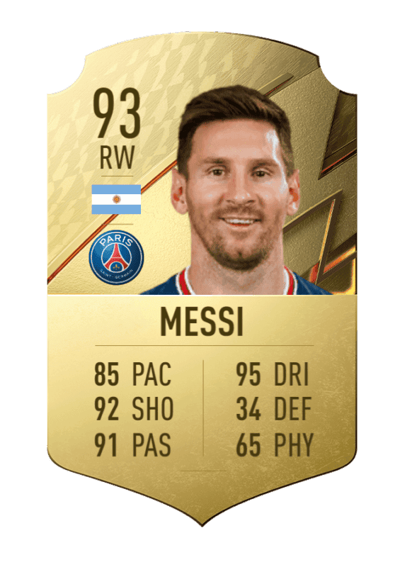 Carta Messi oro único FIFA 22 Ultimate Team