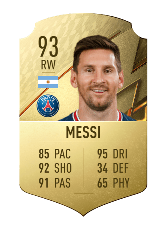 Carta Leo Messi oro único FIFA 22 Ultimate Team