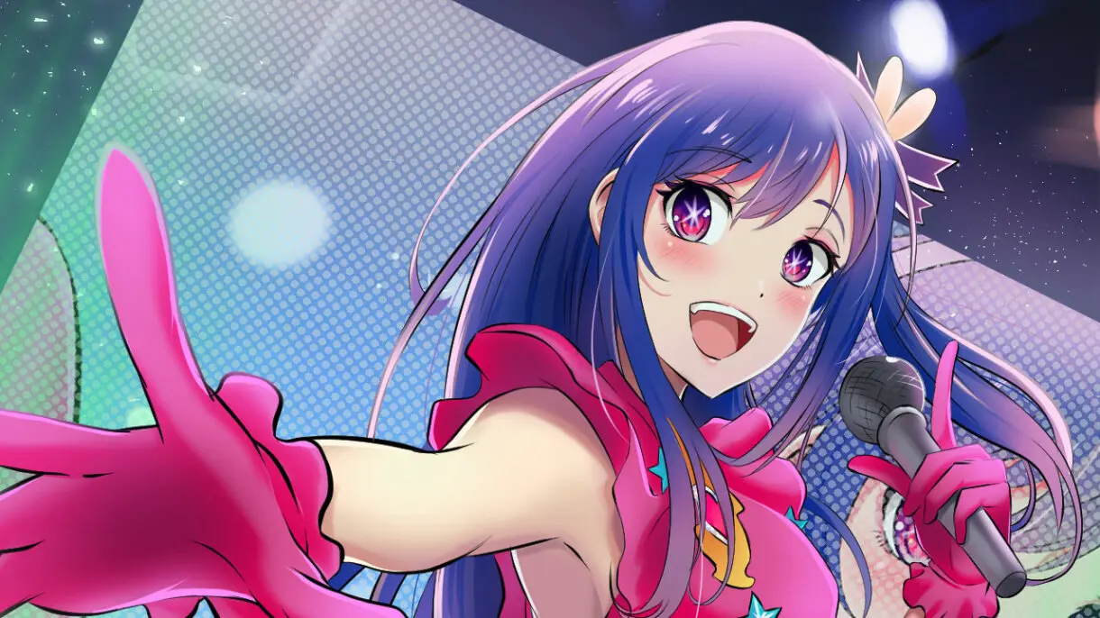Ai Hoshino, de Oshi no Ko, cantando