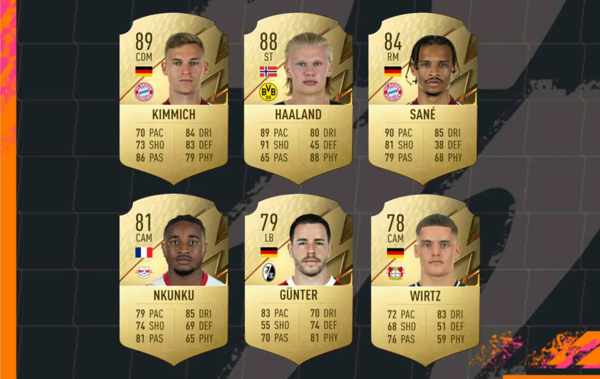 Cartas candidatos POTM Bundesliga septiembre FIFA 22 Ultimate Team