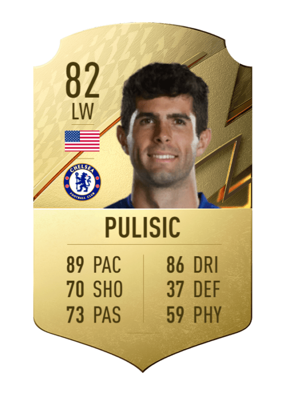 Carta Pulisic oro único FIFA 22 Ultimate Team