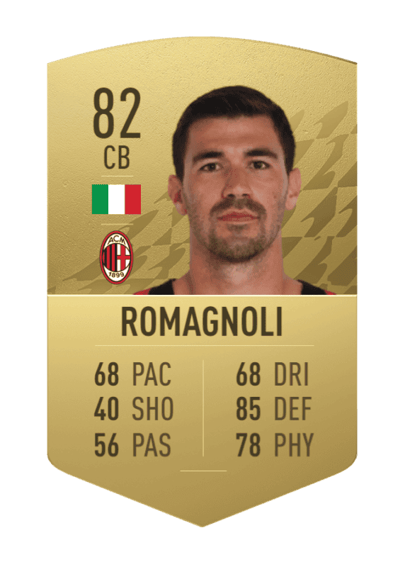 Carta Romagnoli oro no único FIFA 22 Ultimate Team