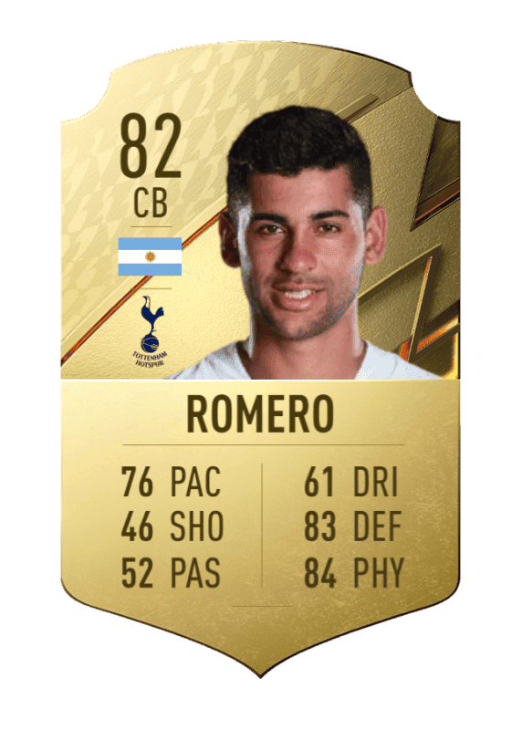 Carta oro único Cristian Romero FIFA 22 Ultimate Team