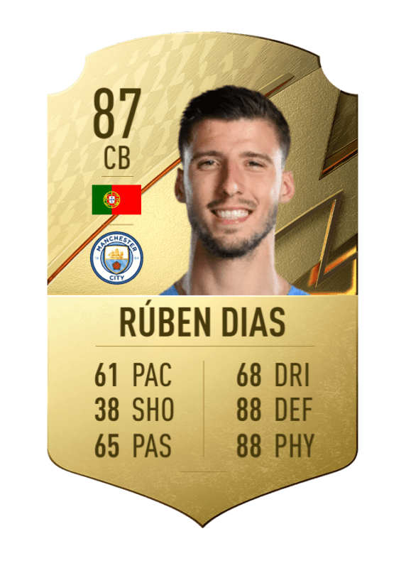 Carta Rúben Dias oro único FIFA 22 Ultimate Team