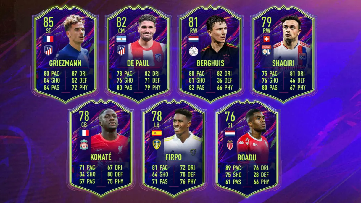 Cartas OTW dos victorias FIFA 22 Ultimate Team