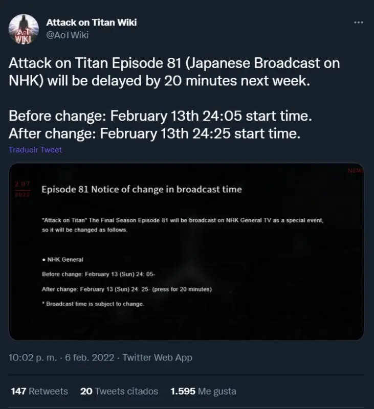 shingeki episodio 81 retraso