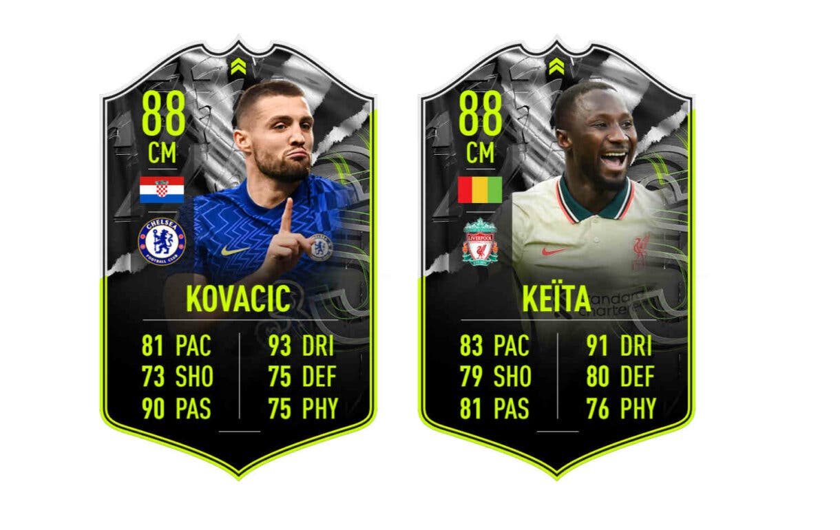 Cartas Showdown Kovacic y Keïta FIFA 22 Ultimate Team
