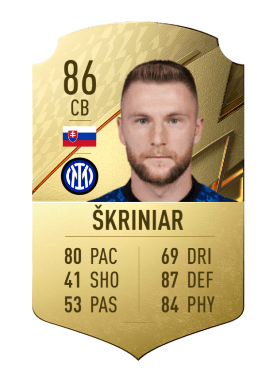 Carta Skriniar oro único FIFA 22 Ultimate Team