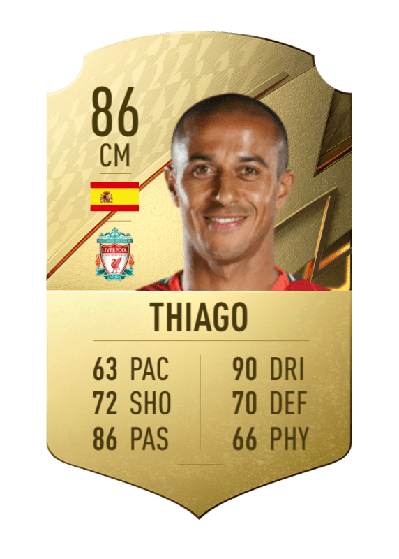 Carta Thiago oro único FIFA 22 Ultimate Team