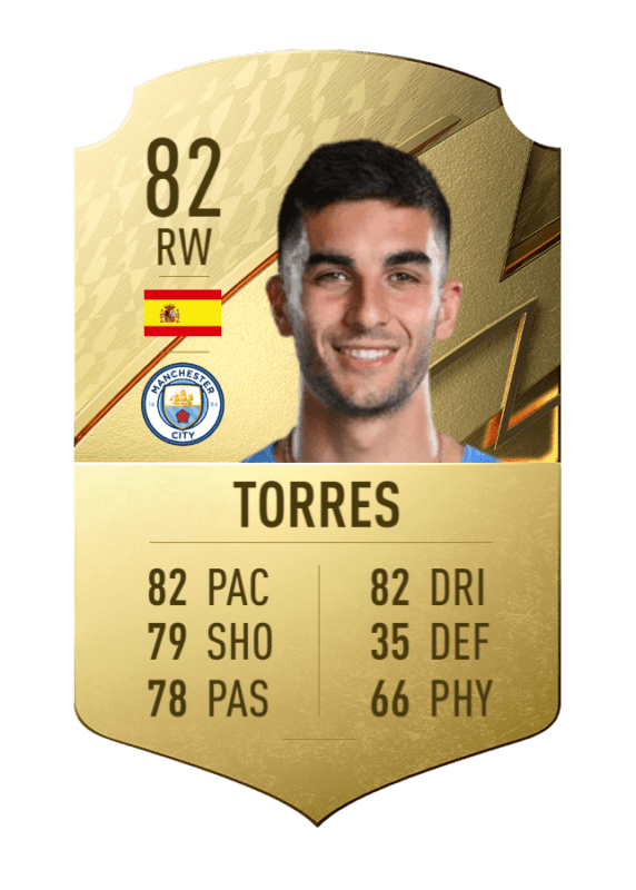 Carta Ferrán Torres oro único FIFA 22 Ultimate Team