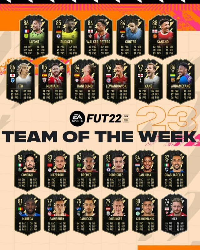 TOTW 23 completo FIFA 22 Ultimate Team