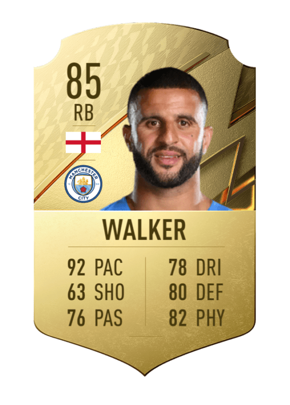 Carta Kyle Walker oro único FIFA 22 Ultimate Team
