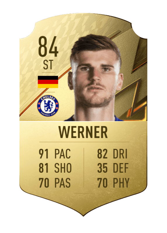 Carta Werner oro único FIFA 22 Ultimate Team