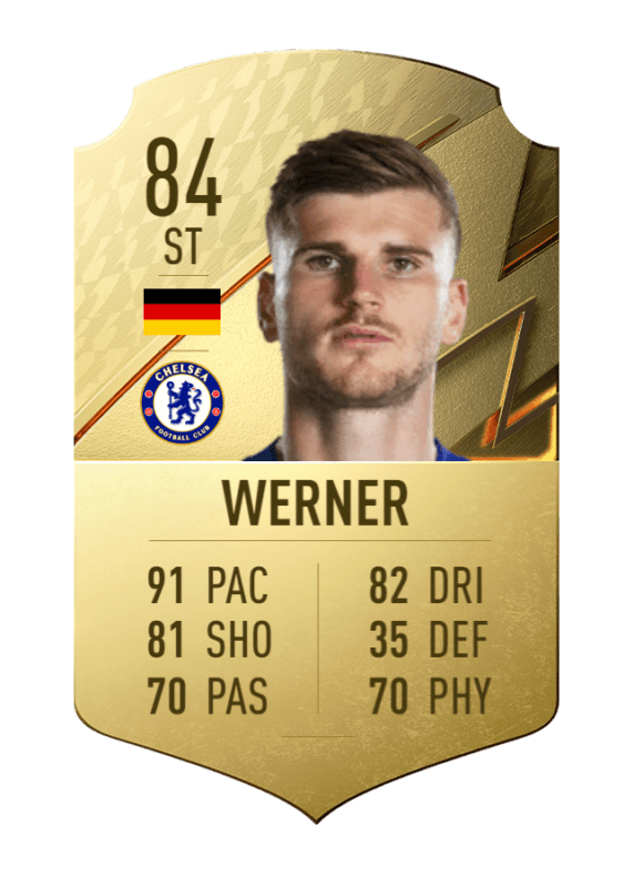Carta Werner oro único FIFA 22 Ultimate Team