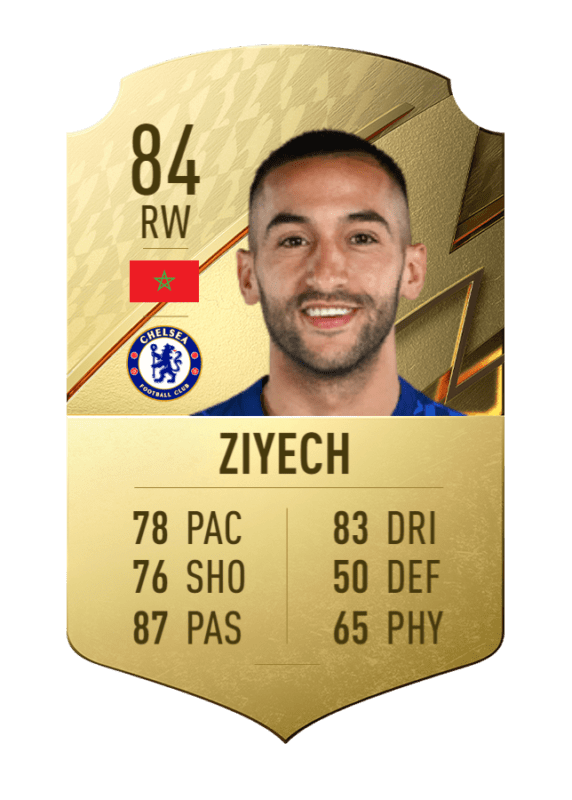 Carta Ziyech oro único FIFA 22 Ultimate Team