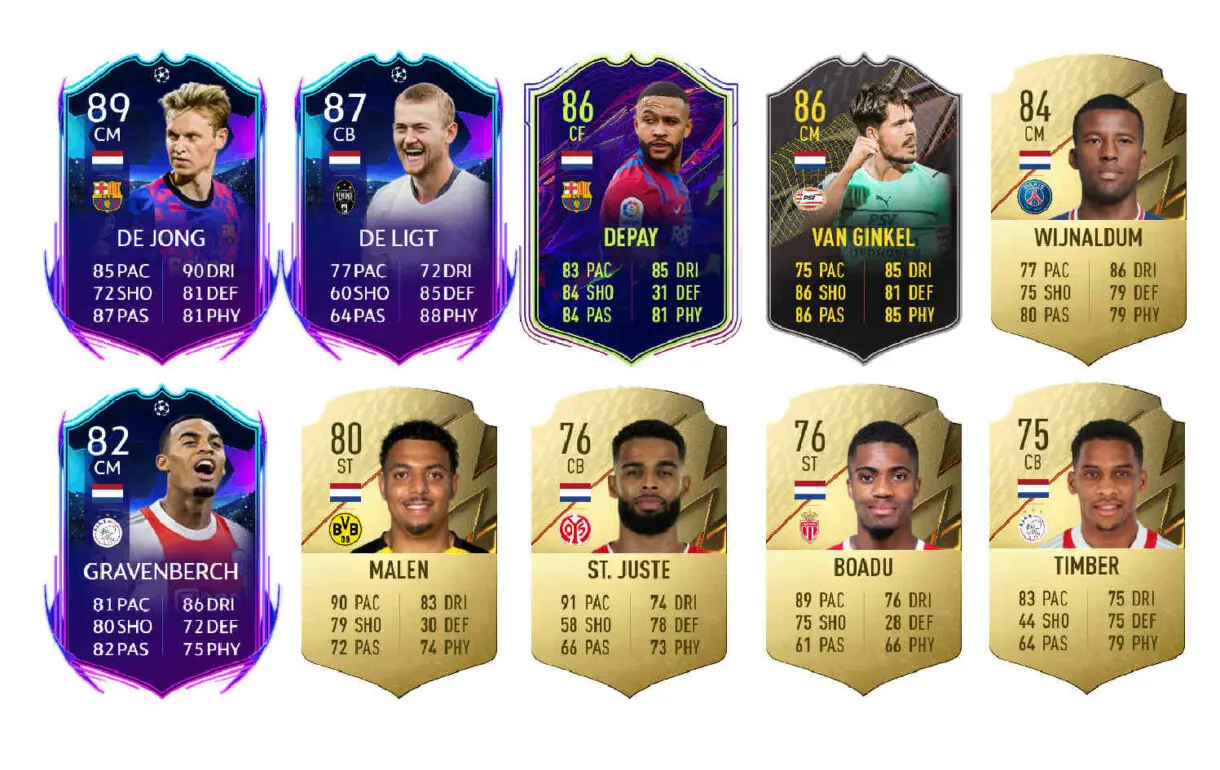 Links naranjas Países Bajos Bergwijn Numbers Up FIFA 22 Ultimate Team
