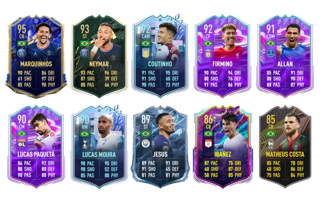 Links naranjas Brasil Dani Alves FUT Birthday FIFA 22 Ultimate Team