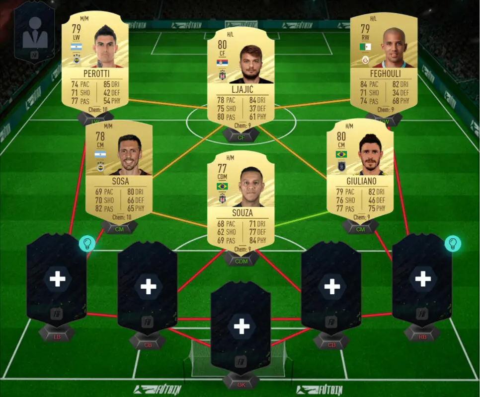 Combinación barata para completar todos los objetivos de Sosa TOTS gratuito FIFA 21 Ultimate Team