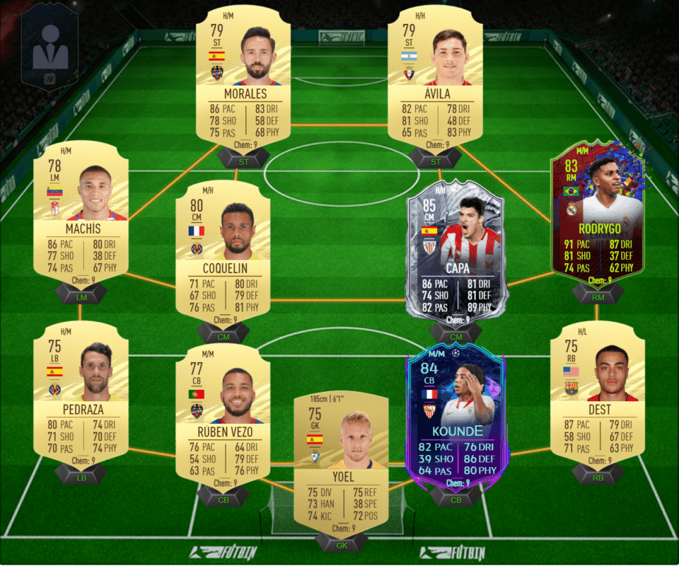 Equipo barato 4-4-2 para conseguir a Guedes Jugador de Liga FIFA 21 Ultimate Team