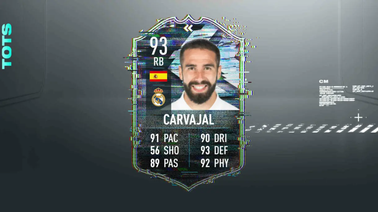 Hipotética carta Carvajal Flashback FIFA 21 Ultimate Team 