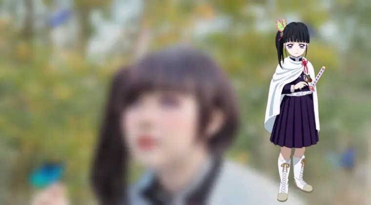 Imagen de Kanao lanza su moneda en este cosplay de Kimetsu no Yaiba