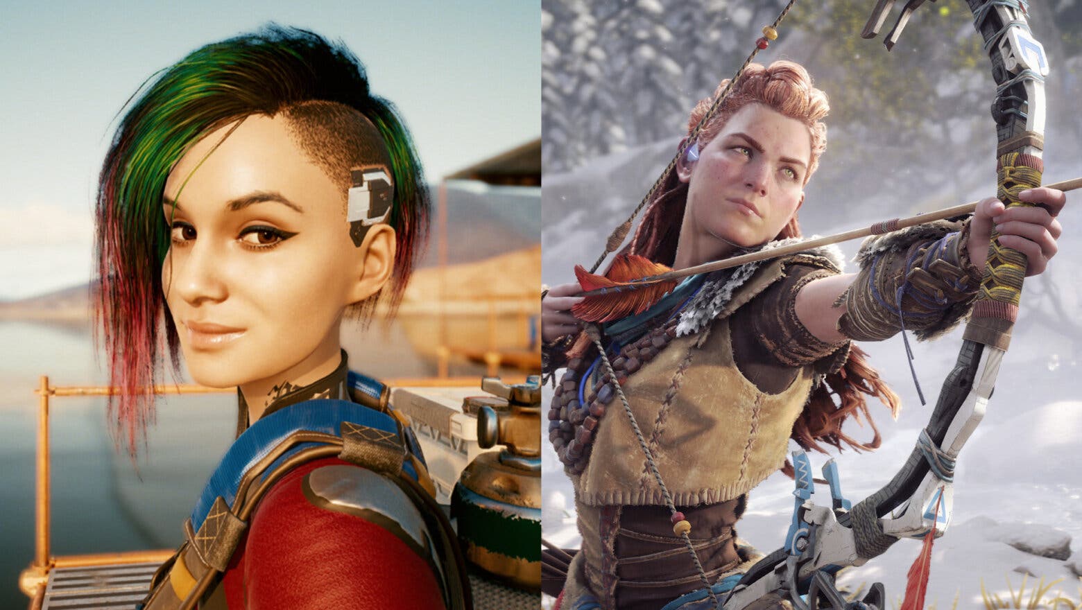 Recrean a Aloy en Cyberpunk 2077