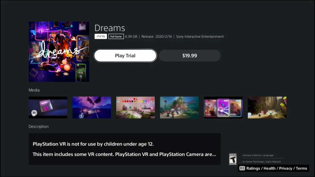 dreams ps5