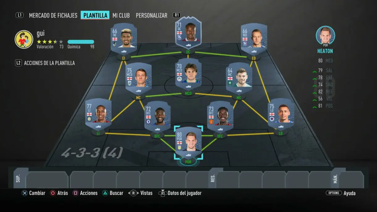 Equipo válido para objetivos Toney TOTS FIFA 20 Ultimate Team
